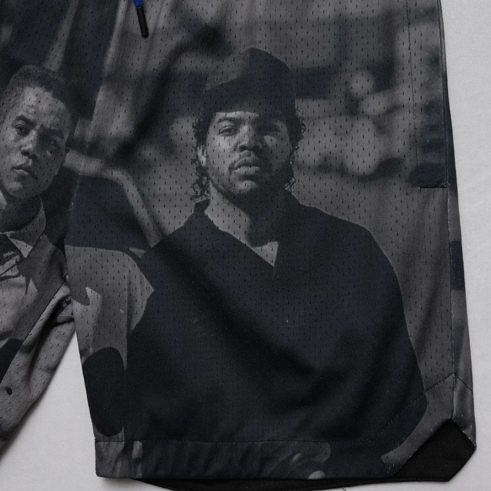 Shoe Palace Boyz N The Hood Shorts Mens‎ Small Gray Mesh Graphic Drawstring
